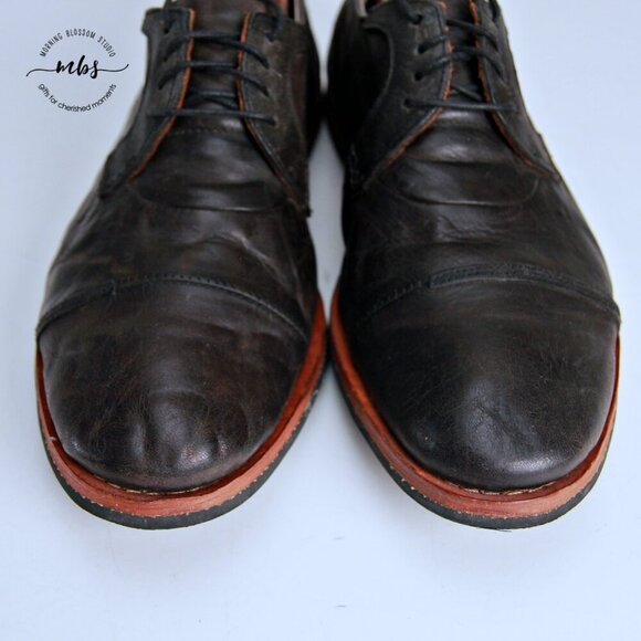 Timberland Wodehouse Leather Cap Toe Derby Shoes in Black Men Size 8 - Picture 9 of 13